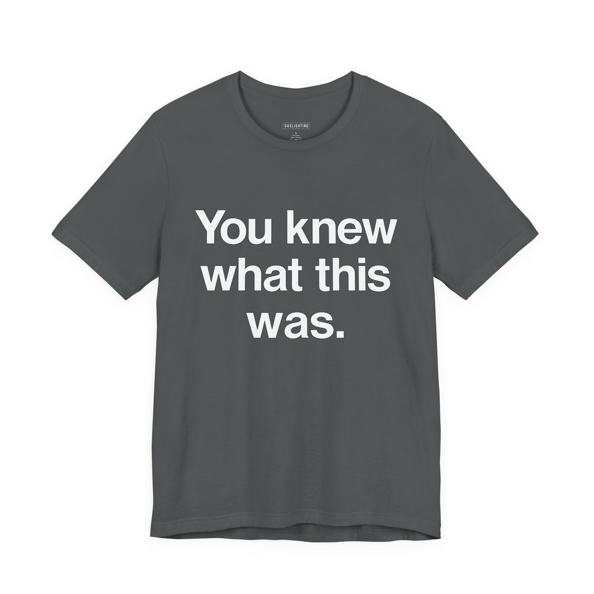 You knew what this was.
