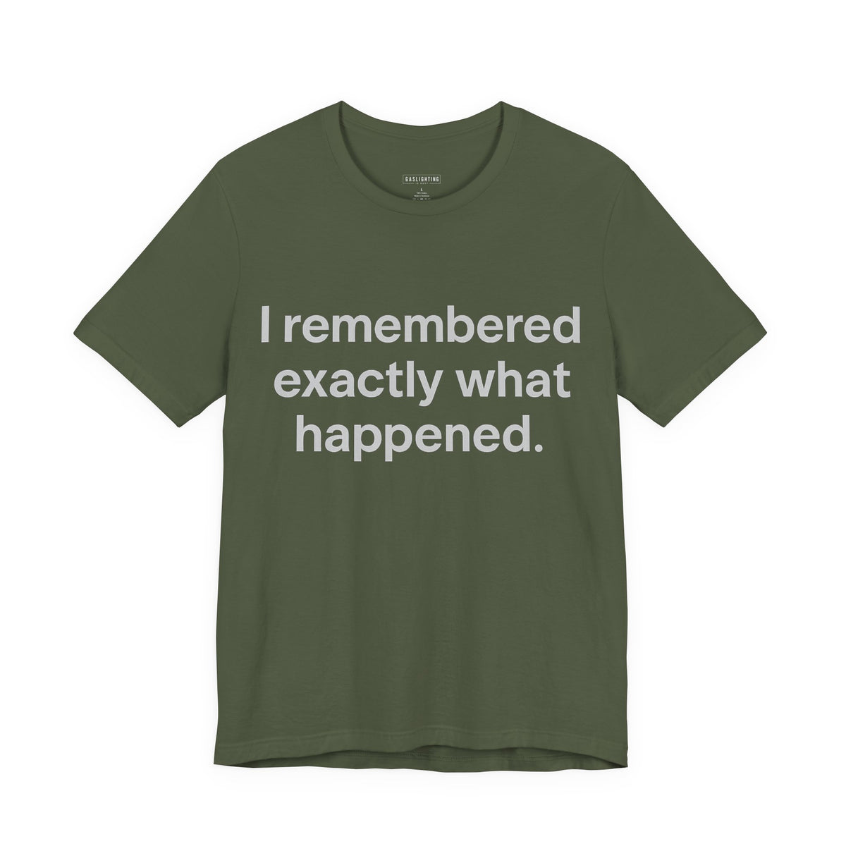 I remembered exactly what happened.