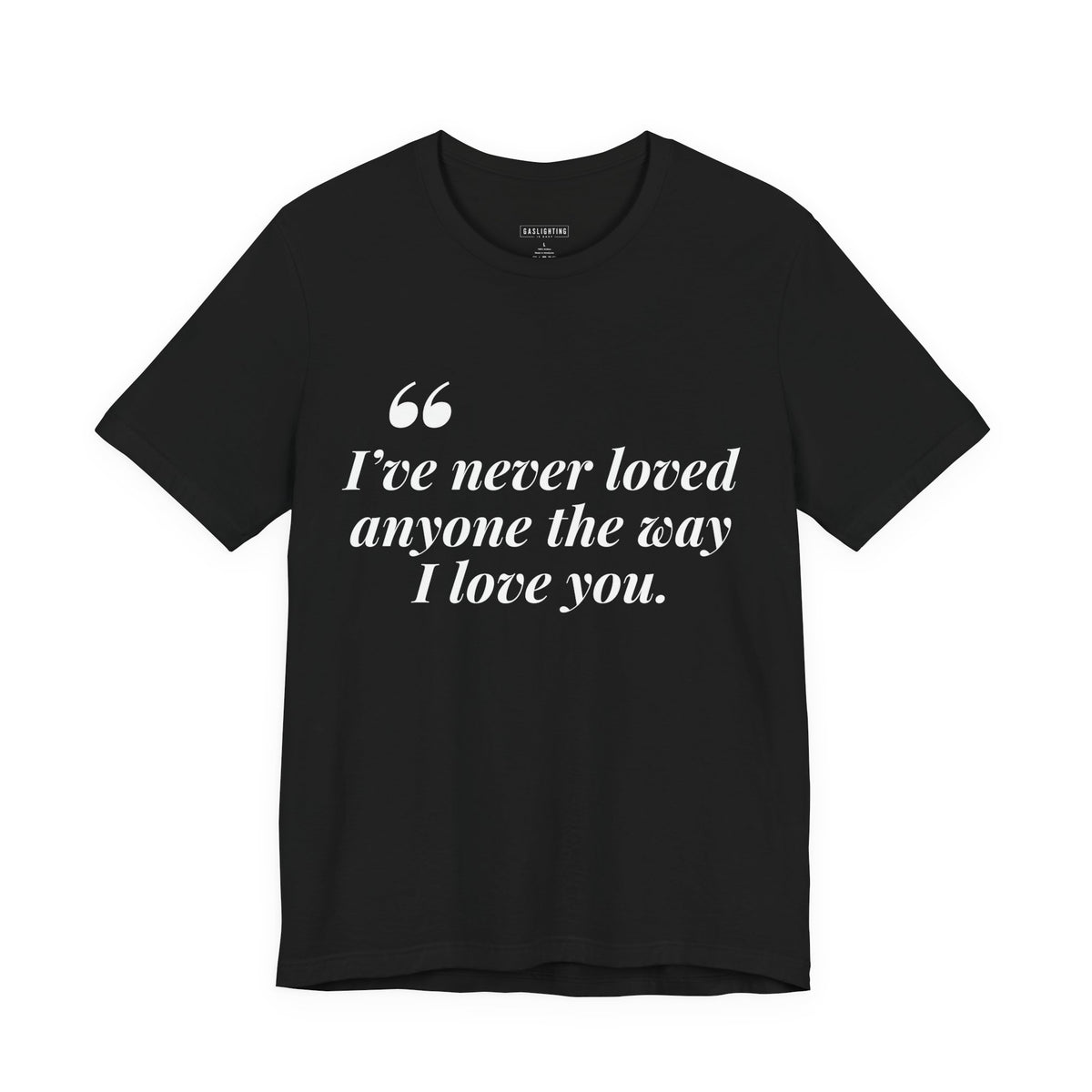 I've never loved anyone the way I love you.