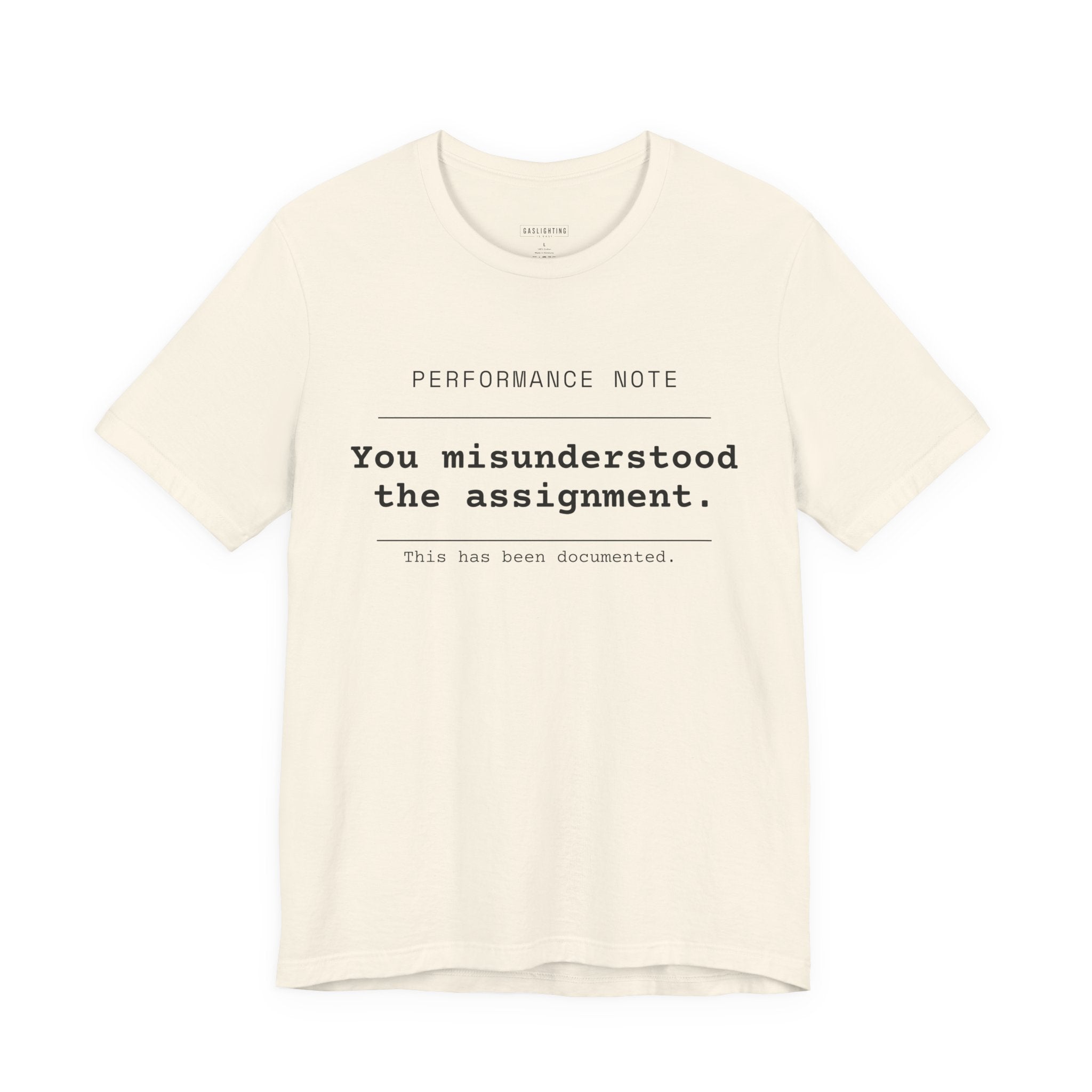 You Misunderstood The Assignment.